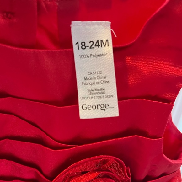 🔆Red Sparkle Christmas Dress Size 18-24 Months - Picture 5 of 5